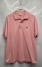 Load image into Gallery viewer, Lacoste Mens Pink Cotton Short Sleeve Collared Classic Fit Polo Shirt Size L