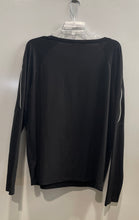 Load image into Gallery viewer, Michael Kors Womens Black Long Sleeve Crew Neck Blouse Top Size XL