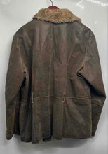 Load image into Gallery viewer, St. John's Bay Womens Taupe Genuine Leather Fur-Trim Full-Zip Jacket Size XL