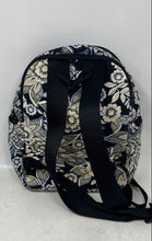 Load image into Gallery viewer, Vera Bradley Womens Black Floral Print Adjustable Strap Quilted Small Backpack