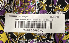 Load image into Gallery viewer, Zara Womens Multicolor Paisley Long Sleeve Round Neck Mini Dress Size S