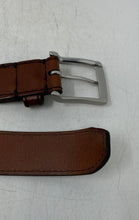 Load image into Gallery viewer, Fossil Mens Brown Leather Adjustable Rectangular Pin Buckle Dress Belt Size 34