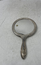 Load image into Gallery viewer, Vintage Silver-Tone Swirl Engraved Collectible Round Shape Hand Mirror