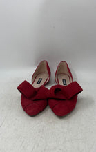 Load image into Gallery viewer, Nine West Womens Shoreside Red Leather Pointed Toe Slip-On D'Orsay Flats Size 8M