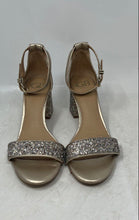 Load image into Gallery viewer, Gianni Bini Womens Gold Buckle Casual Low Block Ankle Strap Heels Size 8M