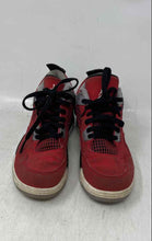 Load image into Gallery viewer, Nike Kids Air Jordan 4 Retro Red Black Round Toe Lace-Up Sneaker Shoes Size 1Y