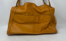 Load image into Gallery viewer, Jessica Simpson Womens Mustard Leather Side Woven Double Handle Shoulder Purse