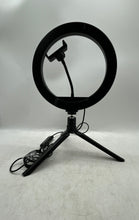Load image into Gallery viewer, Black LED Ring Light With Adjustable Tripod Strand & RGB Remote Not Tested