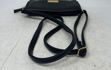 Load image into Gallery viewer, Jones New York Womens Black Leather Adjustable Strap Inner Pockets Crossbody Bag