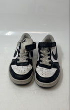Load image into Gallery viewer, Nike Boys Court Borough Low Recraft White Black Leather Sneakers Shoes Size 1Y
