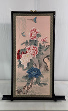 Load image into Gallery viewer, Flower And Butterflies Design Chinese Wall Hanging Framed Art Painting