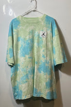Load image into Gallery viewer, Air Jordan Mens Green & Blue Tie Dye Crew Neck Short Sleeve Sport T-Shirt Sz XL