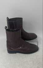 Load image into Gallery viewer, Zara Unisex Kids Brown Leather Square Toe Ankle Zip Chelsea Boots Size EUR 31