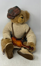 Load image into Gallery viewer, Brown Beige Playing Violin Instrument Collectible Teddy Bear Plush Doll