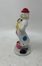 Load image into Gallery viewer, Vintage Porcelain Ceramic Hand-Painted Clown Holding Umbrella Statue Figurine