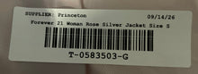 Load image into Gallery viewer, Forever 21 Womens Rose Silver Long Sleeve Cropped Jacket Size Small