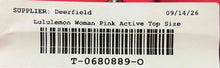 Load image into Gallery viewer, Lululemon Womens Pink Sleeveless V-Neck Activewear Cropped Tank Top Size 6