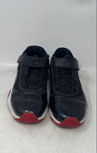 Load image into Gallery viewer, Nike Kids Jordan 11 CMFT Low Black Red White Leather Sneaker Shoes Size 3Y