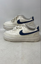 Load image into Gallery viewer, Nike Womens Court Vision Alta DM0113-102 White Blue Leather Sneaker Shoes Size 7