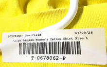 Load image into Gallery viewer, Ralph Lauren Womens Yellow Cotton Short Sleeve Golf Polo Shirt Size Large
