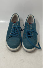 Load image into Gallery viewer, Samuel Hubbard Womens Blue Leather Low Top Lace-Up Sneaker Shoes Size 6.5