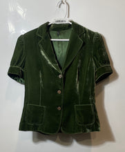 Load image into Gallery viewer, Tahari Womens Green Short Sleeve Collared Button Front Jacket No Size