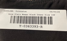 Load image into Gallery viewer, Anne Klein Womens Black 3/4 Sleeve Round Neck Back-Zip Shift Dress Size 10P