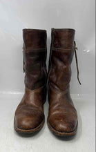 Load image into Gallery viewer, Loblan Mens Brown Leather Round Toe Mid-Calf Riding Boots Size 40