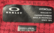 Load image into Gallery viewer, Oakley Mens Red Short Sleeve Collared Regular Fit Polo Shirt Size XL