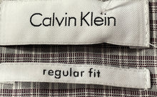 Load image into Gallery viewer, Calvin Klein Mens Purple Plaid Long Sleeve Regular Fit Dress Shirt Size L 16.5