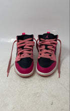 Load image into Gallery viewer, Nike Kids Air Jordan 1 Mid 640734-662 Pink Black Lace-Up Sneaker Shoes Size 12C