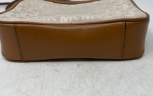 Load image into Gallery viewer, Michael Kors Womens Brown Beige Monogram Print Adjustable Strap Crossbody Bag