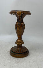 Load image into Gallery viewer, Antique Brown Wood Metal Baroque Style Scrollwork Victorian Candlestick Holder