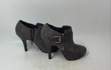 Load image into Gallery viewer, Fergalicious By Fergie Womens Gray High Stiletto Heel Ankle Booties Size 7 w/Box