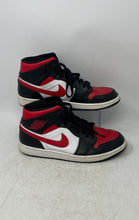 Load image into Gallery viewer, Nike Mens Air Jordan 1 Mid 554724-079 Red Black Lace-Up Sneaker Shoes Size 10