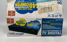 Load image into Gallery viewer, Apex Model DT250A Black Analog Pass Digital Wired TV Converter Box