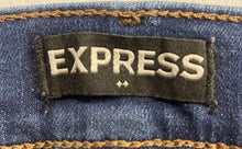 Load image into Gallery viewer, Express Womens Blue Denim 5-Pocket Design Button Front Jegging Jeans Size 10