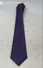 Load image into Gallery viewer, Neiman Marcus Mens Purple Red Printed Keeper Loop Adjustable Designer Tie
