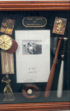 Load image into Gallery viewer, Game Of Baseball Wood Shadow Box 4x6 Cabinet Picture Frame Wall Shelf