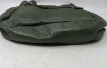 Load image into Gallery viewer, Tignanello Womens Green Leather Double Handle Outer Pockets Lined Shoulder Bag