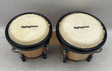 Load image into Gallery viewer, Rolling Stone Brown Black Wooden Beginners Bongo Drums Instrument Set