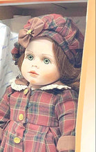 Load image into Gallery viewer, Vintage Kingstate Red Plaid Dress Open Eyes Classic Fashion Play Doll