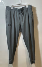 Load image into Gallery viewer, Under Armour Mens Gray Heatgear Pockets Drawstring Fitted Jogger Pants Size XXL