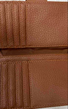 Load image into Gallery viewer, Giani Bernini Womens Brown Pebbled Leather Multiple Card Slots Bifold Wallet