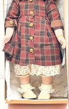 Load image into Gallery viewer, Vintage Kingstate Red Plaid Dress Open Eyes Classic Fashion Play Doll