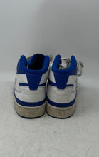 Load image into Gallery viewer, Adidas Mens Forum Mid FY4976 White Blue Basketball Sneakers Shoes 7.5 No Laces