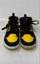 Load image into Gallery viewer, Nike Unisex Kids Air Jordan 1 Retro Mid BT Yellow Black Sneaker Shoes Size 10C