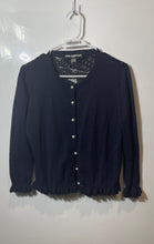 Load image into Gallery viewer, Karl Lagerfeld Womens Blue Long Sleeve Button-Front Cardigan Sweater Size XS