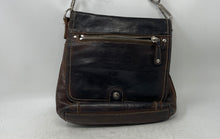 Load image into Gallery viewer, Fossil Womens Brown Inner Pockets Adjustable Strap Shoulder Crossbody Handbag
