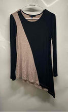 Load image into Gallery viewer, Saks Fifth Avenue Womens Black Dark Khaki Colorblock Long Sleeve Tunic Top Sz S
